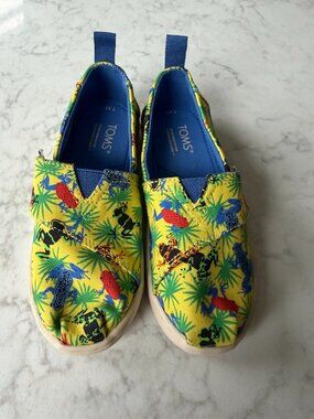 Tom's Shoes - Frog Theme - Kids size 11 toddler - NWOT